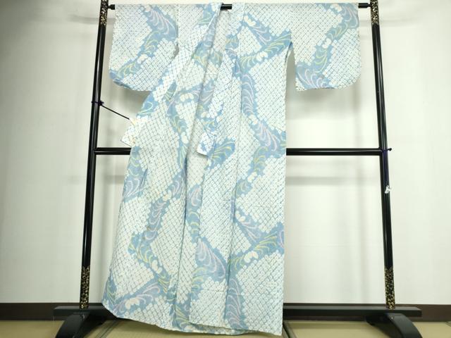 平和屋着物∴夏物 浴衣 有松鳴海絞り 乱菊 綿 逸品 DABJ4308cd