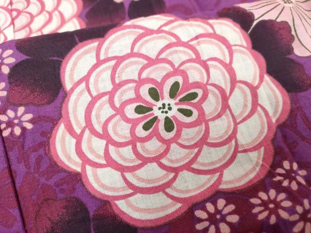 平和屋着物∴夏物 浴衣 草花文 綿 逸品 DABJ4338cd