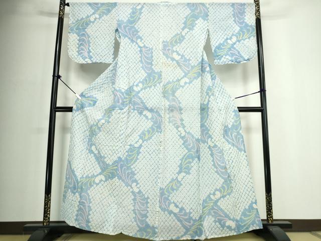平和屋着物∴夏物 浴衣 有松鳴海絞り 乱菊 綿 逸品 DABJ4308cd