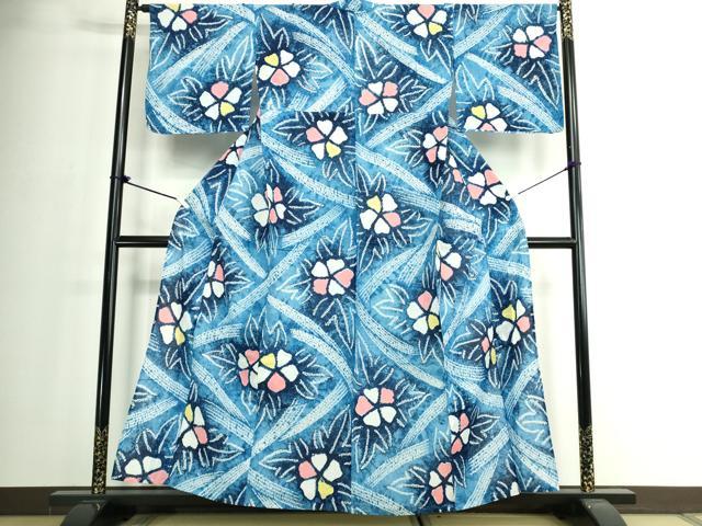 平和屋着物∴夏物 浴衣 有松鳴海絞り 綿 逸品 DABJ4327cd
