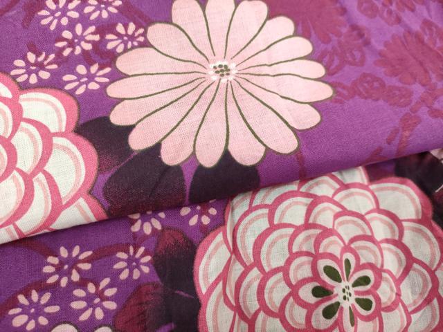 平和屋着物∴夏物 浴衣 草花文 綿 逸品 DABJ4338cd