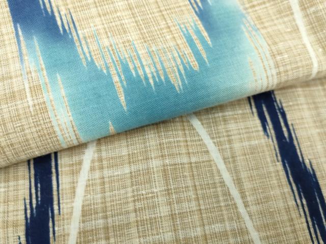平和屋着物∴夏物 浴衣 流水文 綿 逸品 DABJ4351cd