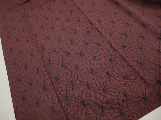平和屋着物■上質な紬 麻の葉文 正絹 逸品 DABJ5181qa