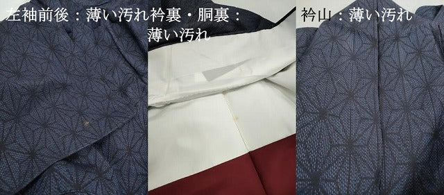 平和屋着物■上質な紬 麻の葉文 正絹 逸品 DABJ5197qa