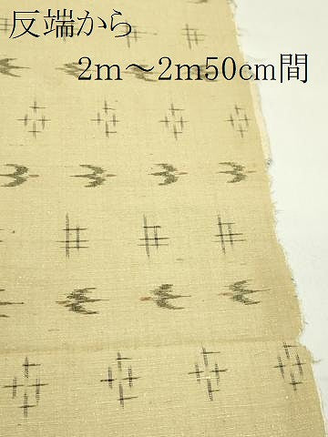 平和屋着物●結城紬 反物 絣絵 証紙付き 着尺 逸品 未使用 CABL2578ju