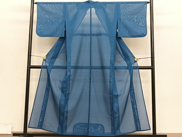 平和屋着物*夏物 色無地 絽 熨斗目花色 洗える着物 BAAY4442hv