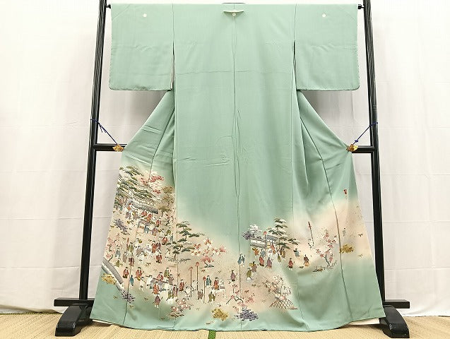 平和屋着物■豪華色留袖 作家物 大名行列 暈し染め 金糸 正絹 逸品 未使用 BAAY5499yc