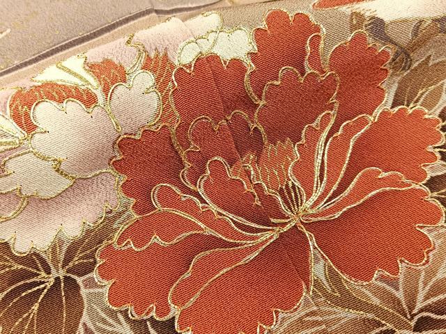 平和屋着物■豪華黒留袖 駒刺繍 地紙花鳥文 金彩 正絹 逸品 BAAY6598hj
