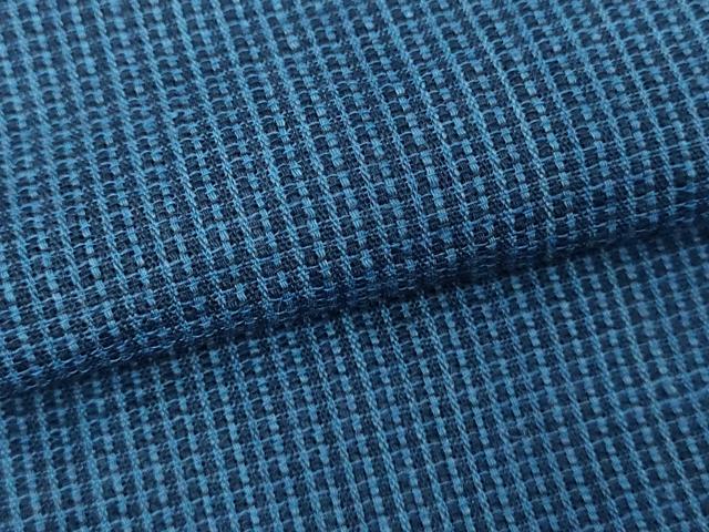 平和屋着物∴夏物 男性 阿波しじら織 浴衣 格子 綿 逸品 DABJ4279cd