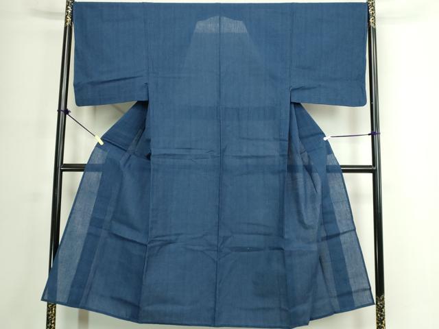 平和屋着物∴夏物 男性 阿波しじら織 浴衣 格子 綿 逸品 DABJ4279cd