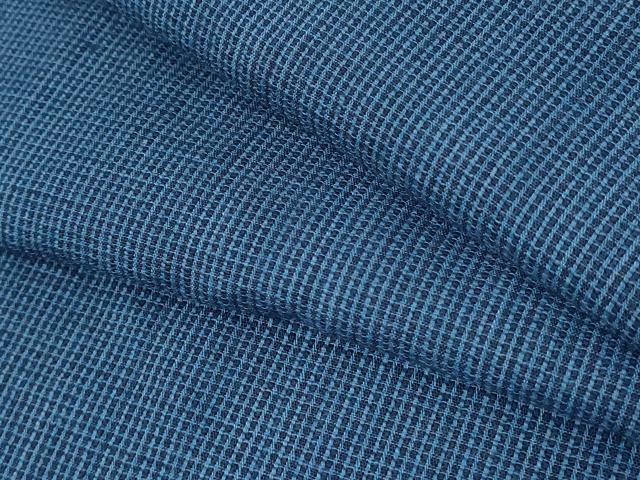 平和屋着物∴夏物 男性 阿波しじら織 浴衣 格子 綿 逸品 DABJ4279cd