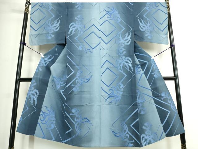 平和屋着物∴夏物 男性 浴衣 注染 手縫い 菱文 隈取 綿 逸品 DABJ4283cd