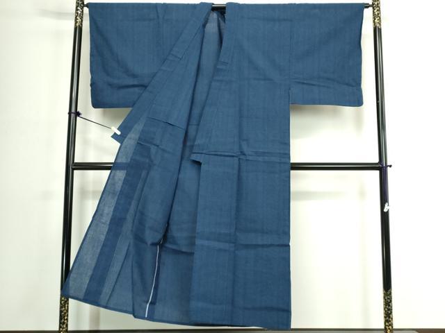 平和屋着物∴夏物 男性 阿波しじら織 浴衣 格子 綿 逸品 DABJ4279cd