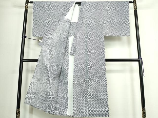 平和屋着物∴夏物 男性 浴衣 注染 手縫い 紗綾形文 綿 逸品 未使用 DABJ4272cd