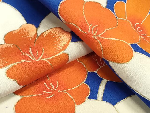 平和屋着物▼付下げ 反物 着尺 刺繍 花唐草文 金彩 逸品 未使用 DABJ4649zy