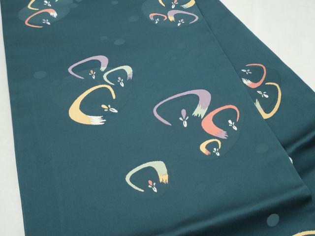 平和屋着物●九寸名古屋帯 鶴のたわむれ 正絹 逸品 CABL5050hy
