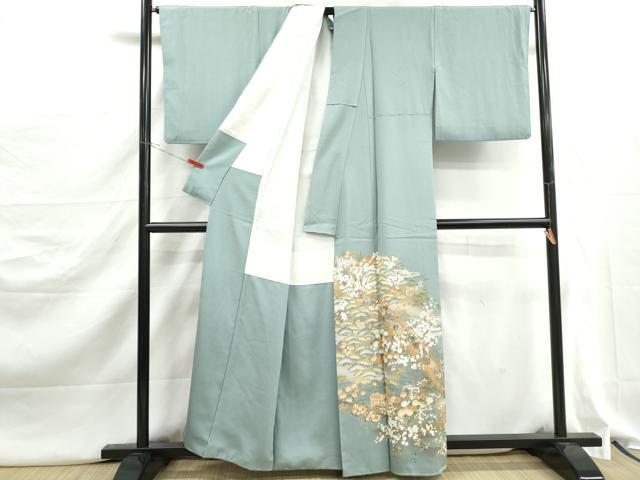 平和屋着物■豪華色留袖 風景人物花松文 暈し染め 金彩 正絹 逸品 DABJ5230qa