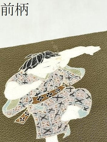 平和屋着物●九寸名古屋帯 童子遊び 鬼しぼ縮緬 正絹 逸品 CABL5083hy