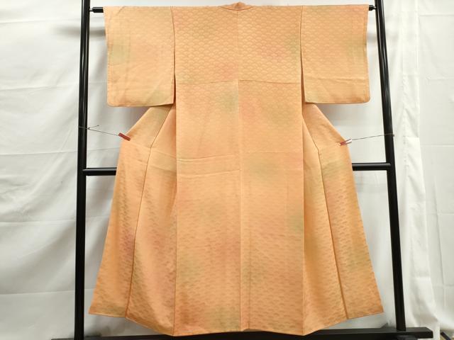 平和屋着物■上質な小紋 霞青海波地紋 暈し染め 正絹 逸品 DABJ5296qa