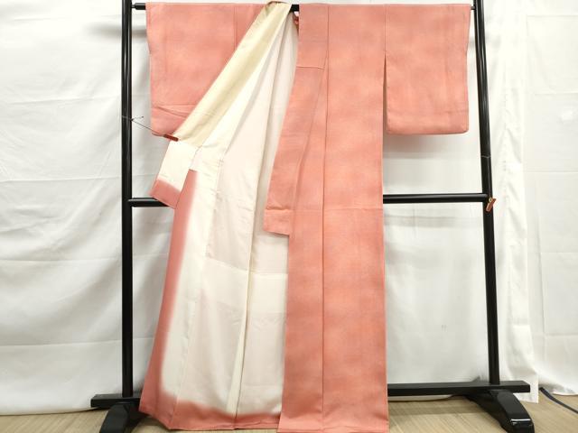 平和屋着物■上質な小紋 作家物 霞文 暈し染め 鬼しぼ縮緬 正絹 逸品 DABJ5295qa