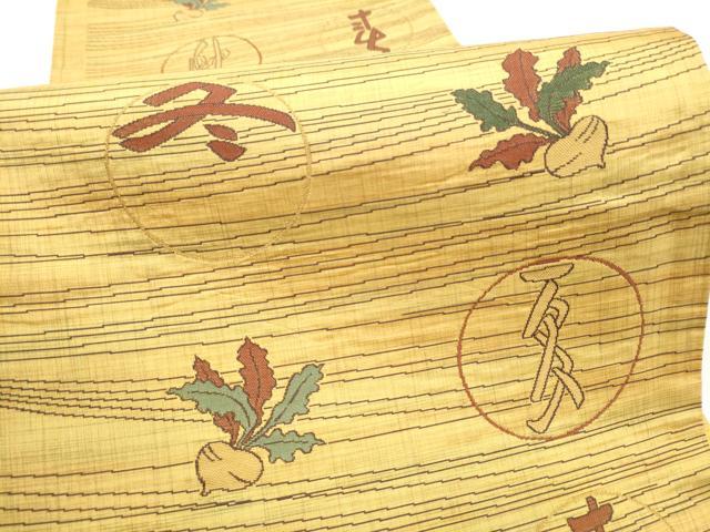 平和屋着物●六通柄袋帯 春夏秋冬 成物 正絹 逸品 未使用 CABL5192hy