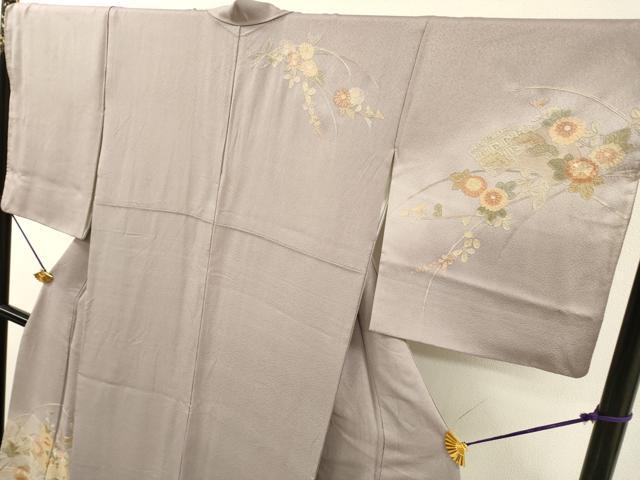 平和屋着物▼中国三大刺繍 スワトウ刺繍 汕頭刺繍 相良刺繍 蘇州刺繍 総刺繍 訪問着 地紙飛鶴花文 暈し染 正絹 逸品 DABI7999fe