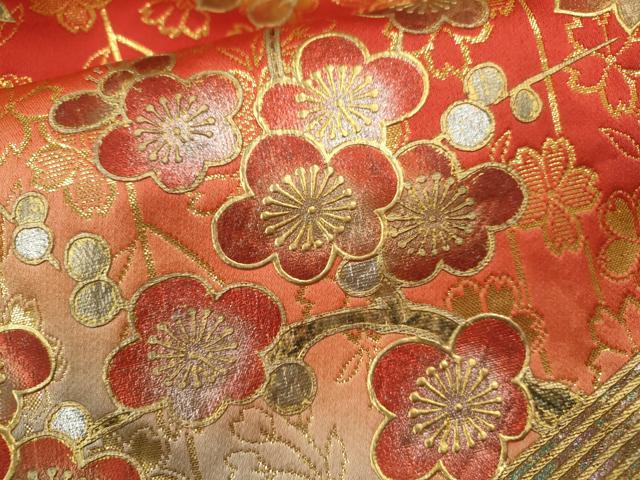 平和屋本店●色打掛 お引きずり 和装 婚礼 結婚式 花嫁 神社挙式 流水草花文 金銀彩 逸品 CABL8052ze