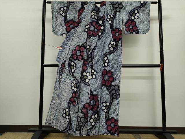 平和屋着物∴夏物 浴衣 有松鳴海絞り 舞花文 綿 逸品 CABL8045ze