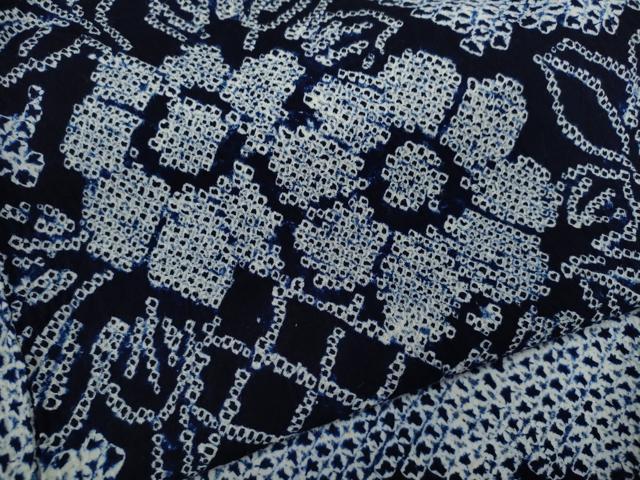 平和屋着物∴夏物 浴衣 有松鳴海絞り 花籠文 綿 逸品 CABL8038ze