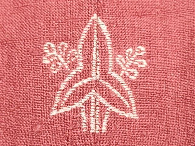 平和屋着物▽結城紬 単衣 今様色 正絹 逸品 DABJ4445cd