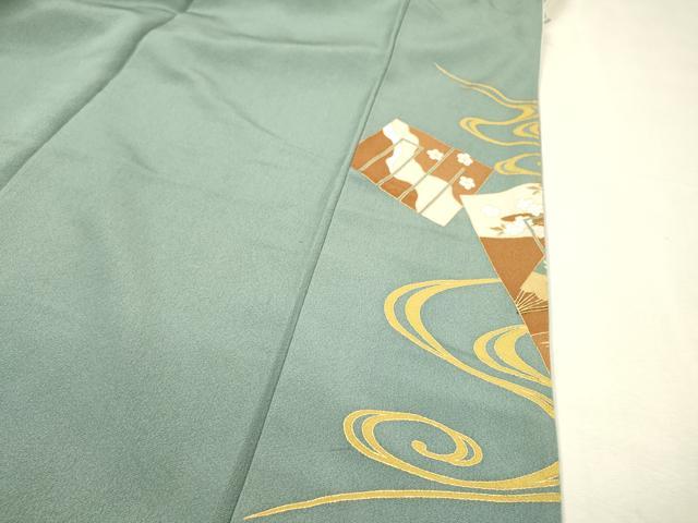 平和屋着物▼訪問着 手描き 樹林文 暈し染 正絹 逸品 DABJ7079fe