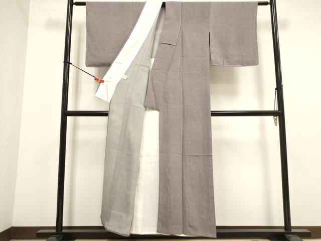 平和屋着物▽小紋師 宍戸陵 江戸小紋 単衣 鮫小紋柄 正絹 逸品 未使用 DABJ4487cd