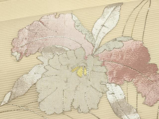 平和屋着物*夏物 佐賀錦 つけ帯 駒刺繍 草花文 金銀糸 正絹 逸品 CABL2313fb