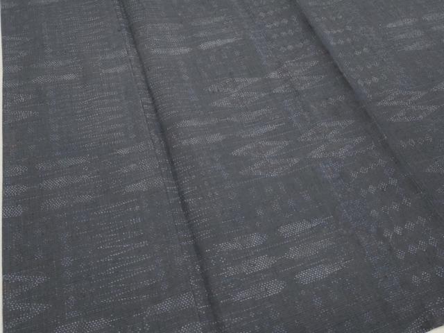 平和屋着物▽上質な紬 単衣 幾何学文様 正絹 逸品 DABK1029cd