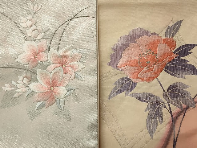 平和屋本店■名古屋帯 まとめて100点 孔雀 花柄 楽器 手描き 刺繍 金彩 金銀糸 など 着用可能多数 未使用品あり 全て正絹 se0007