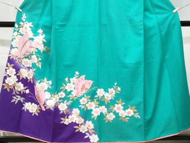 平和屋着物■訪問着 舞蝶草花文 金銀彩 洗える着物 CABL7207fb