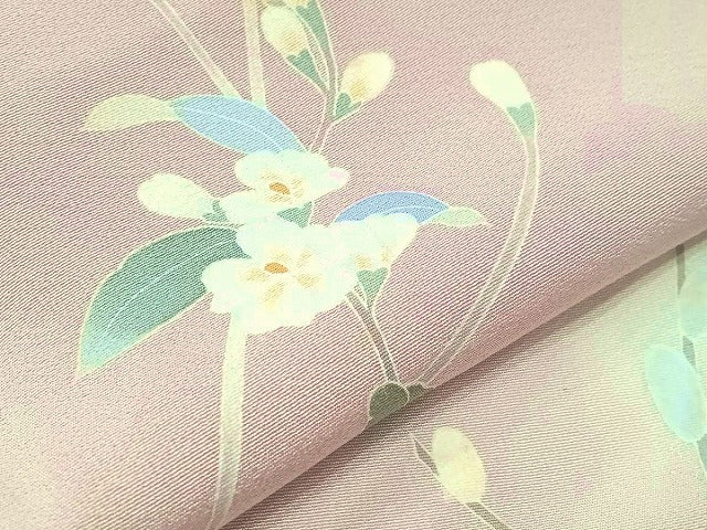 平和屋着物●本加賀友禅作家 南克治 訪問着 草花 暈し染め 正絹 逸品 DABI5868op