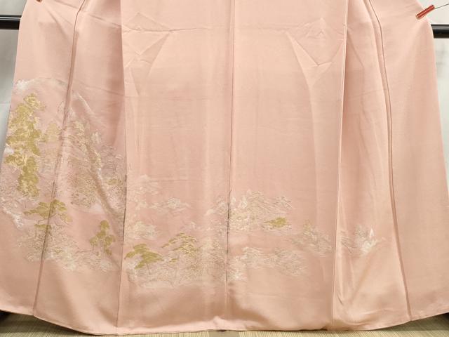 平和屋着物■豪華色留袖 寿光織 風景樹林文 金銀糸 正絹 逸品 DABJ5512qa