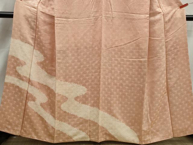平和屋着物■訪問着 絞り 道長花青海波 正絹 逸品 DABJ5507qa