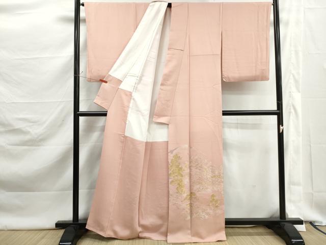 平和屋着物■豪華色留袖 寿光織 風景樹林文 金銀糸 正絹 逸品 DABJ5512qa