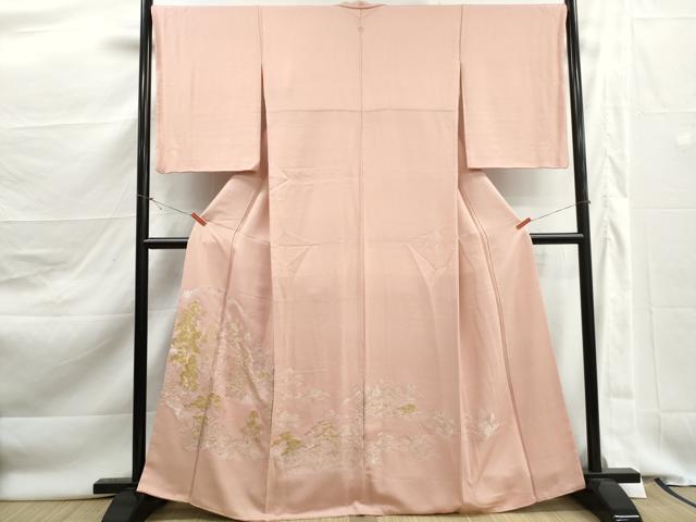 平和屋着物■豪華色留袖 寿光織 風景樹林文 金銀糸 正絹 逸品 DABJ5512qa