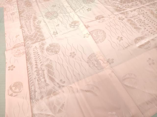 平和屋着物●振袖用長襦袢 無双仕立て 花毬地紋 暈し染め 正絹 逸品 AABM0095ck