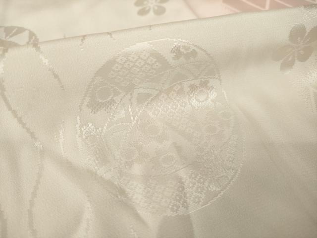 平和屋着物●振袖用長襦袢 無双仕立て 花毬地紋 暈し染め 正絹 逸品 AABM0095ck