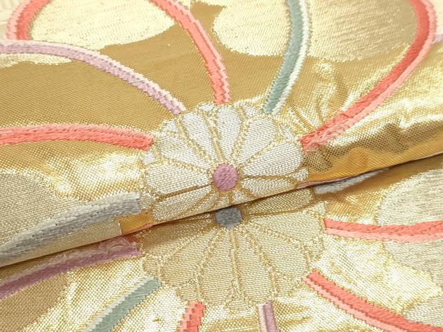 平和屋本店▼六通柄袋帯 唐織 舞花文 本金箔24K 正絹 逸品 DABJ6160sf
