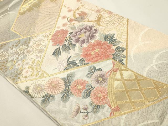 平和屋本店▼六通柄袋帯 唐織 琳派百景 本金箔24K 正絹 逸品 DABJ6164sf