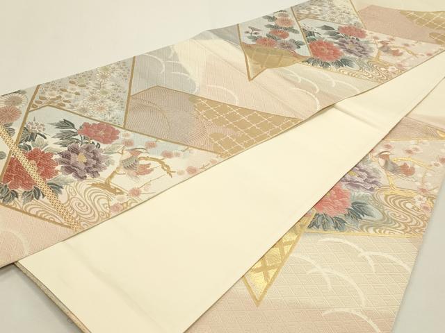 平和屋本店▼六通柄袋帯 唐織 琳派百景 本金箔24K 正絹 逸品 DABJ6164sf