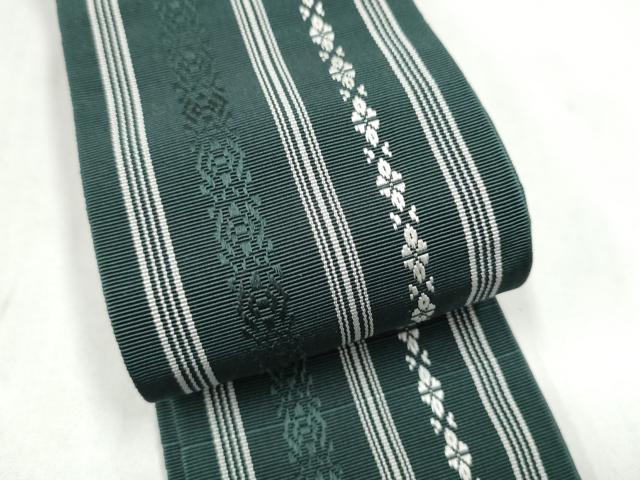 平和屋着物●男性 本場筑前博多織 角帯 献上 証紙付き 正絹 逸品 CABL9860hy