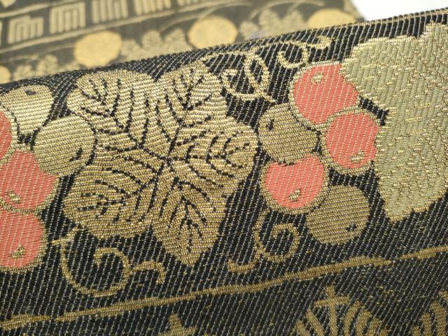 平和屋着物●六通柄袋帯 作家物 辻が花 金糸 正絹 逸品 CABL9923hy