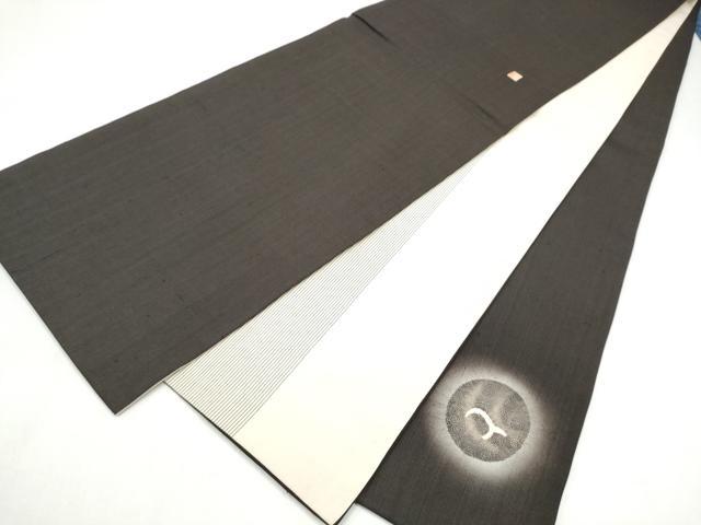 平和屋着物●太鼓柄袋帯 作家物 絞り いろは歌 正絹 逸品 CABL9929hy