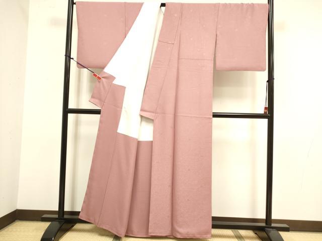 平和屋着物●上質な色無地 舞花地紋 虹色 正絹 逸品 DABK2065op